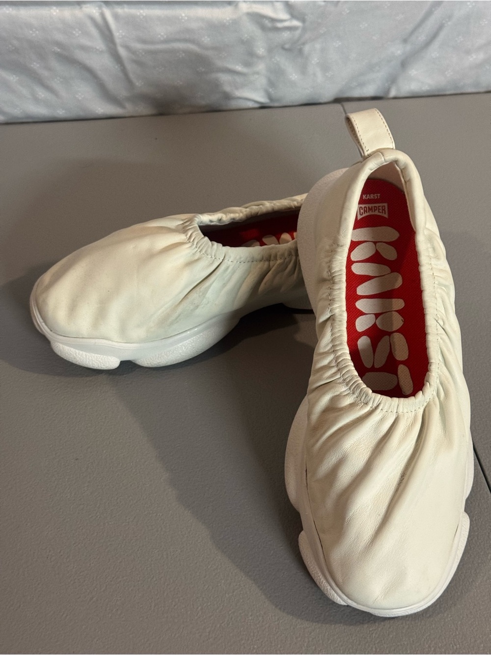 Camper White Elastic Ballet Sneaker